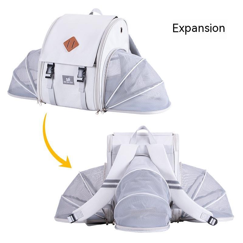 Expandable Pet Travel Backpack - Tent Style for Cats & Dogs