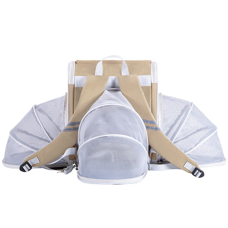 Expandable Pet Travel Backpack - Tent Style for Cats & Dogs