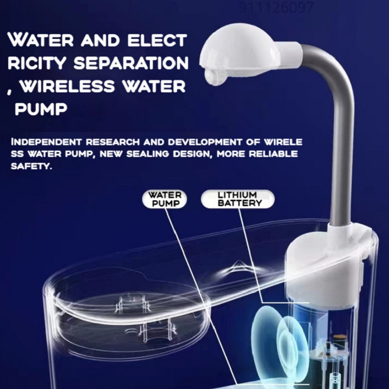 Give your cat fresh, flowing water with this wireless water fountain. Designed for quiet operation, smart filtration, and easy cleaning — ideal for healthy hydration and preventing urinary issues.