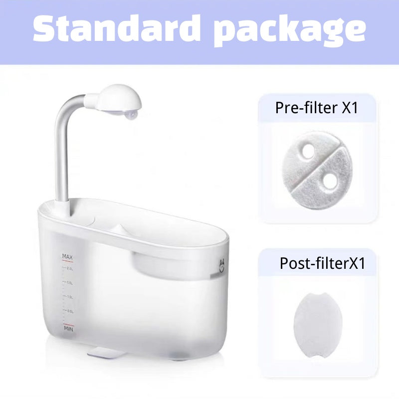 Give your cat fresh, flowing water with this wireless water fountain. Designed for quiet operation, smart filtration, and easy cleaning — ideal for healthy hydration and preventing urinary issues.